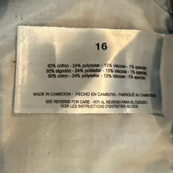 Social Standard High Rise Crop Straight Leg Jeans Plus Sz 16 Raw Hem Light Wash - Picture 8 of 13